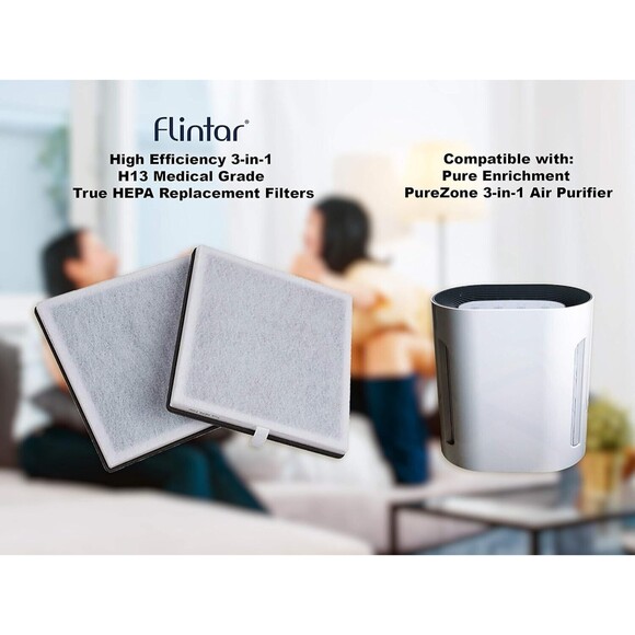 3-in-1 H13 Grade True HEPA Replacement Filter Lot of 2  Compatible with Pure Enr - Picture 4 of 4